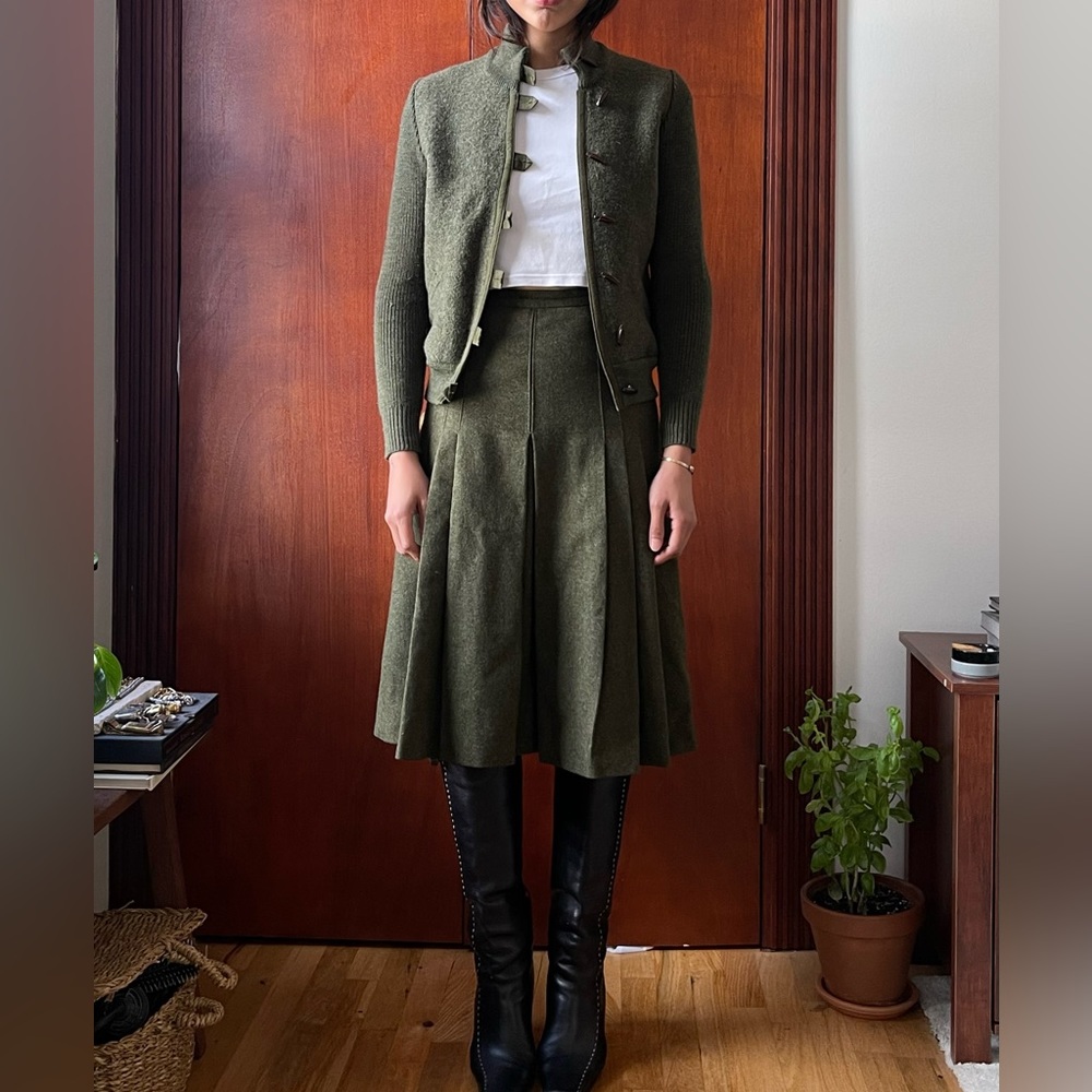Vintage1950s Military 100% Wool Jacket and skirts